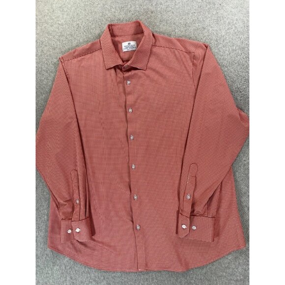 Mizzen + Main Checked Long Sleeve Button‎ Down Shirt (Men's XXL) Red - Picture 1 of 12